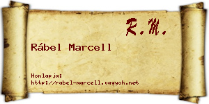 Rábel Marcell névjegykártya